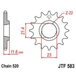Звездочка передняя JT Sprockets (шаг 520 ) JT JTF583